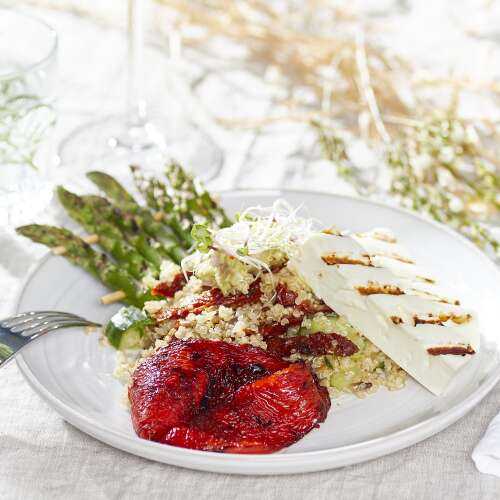 Recept Voor Gegrilde Feta Asperges En Paprika Met Quinoa Colruyt Lekker Koken