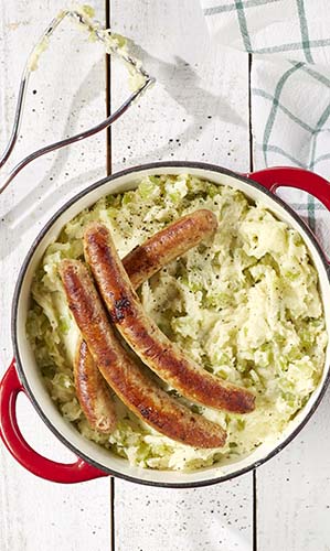 Recette Pour Chipolata Et Puree Au Celeri Vert Colruyt En Cuisine