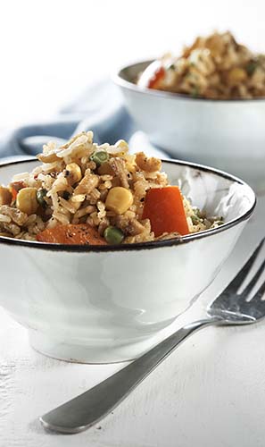 Riz Aux Legumes Sautes Et A La Pita Volaille