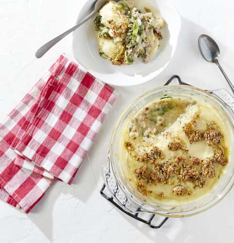 Recette Pour Parmentier A L Endive Sous Crumble De Noisettes Colruyt En Cuisine