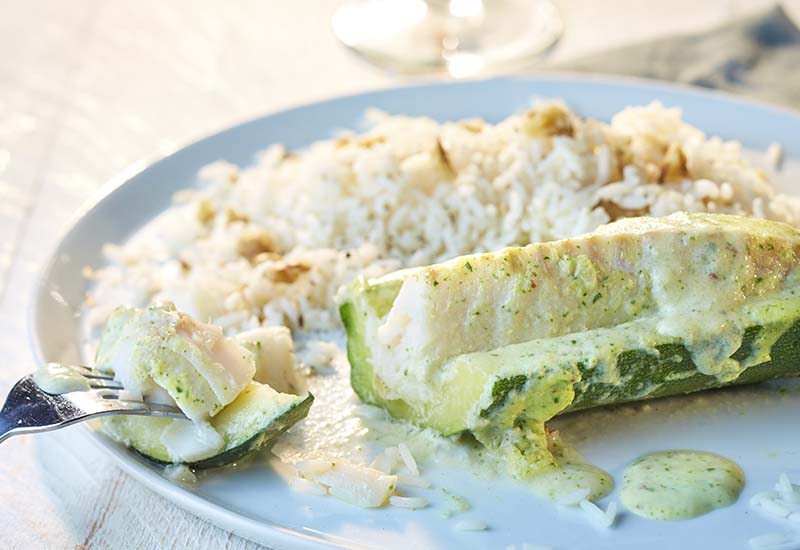 Recette Pour Bateau Courgette Au Cabillaud Et A La Creme Verte Colruyt En Cuisine