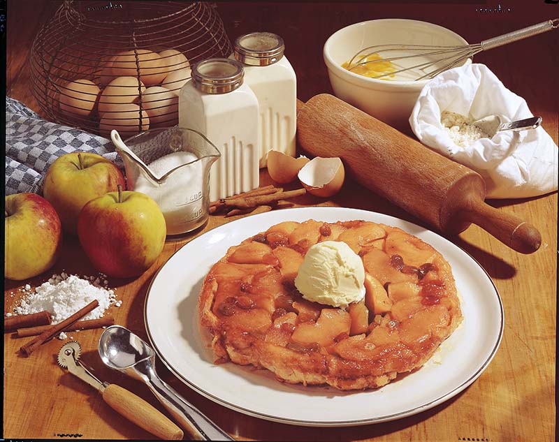Warme appeltaart met roomijs, recept van Colruyt