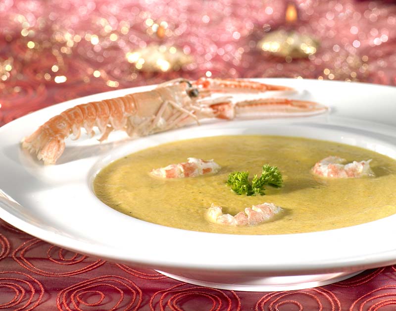 Waterzooi de cabillaud aux scampis Colruyt