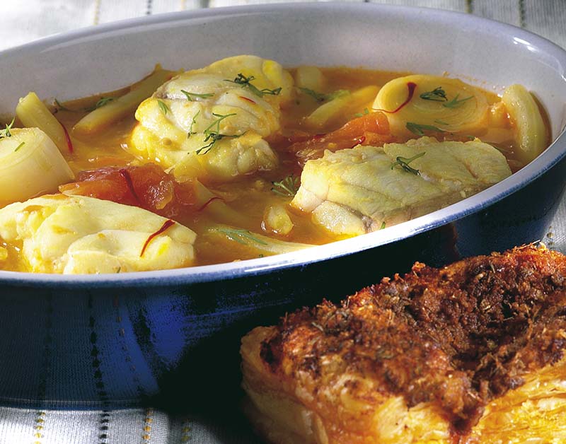 Cassolette De St Jacques Et Lotte Au Safran