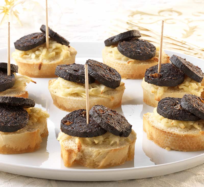 Recette Pour Toasts Au Boudin Noir Et Aux Pommes Colruyt En Cuisine