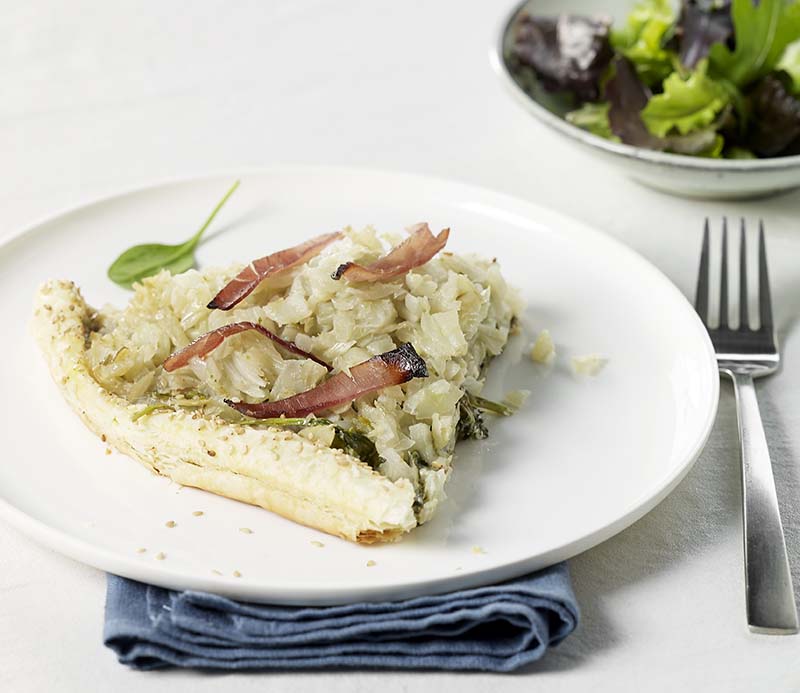 Recette Pour Tarte Feuilletee Au Fenouil Au Chevre Et Au Jambon Bebe Mange Avec Vous Colruyt En Cuisine